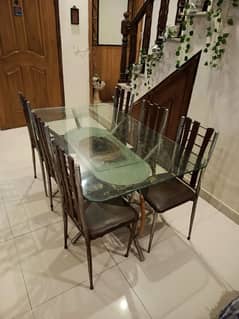 Glass top Dining Table