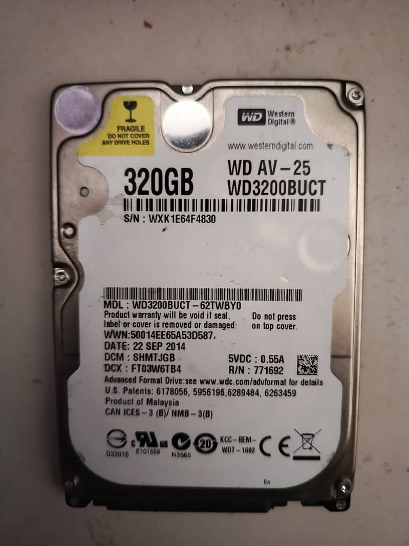 Harddrive 320 gb with case 0