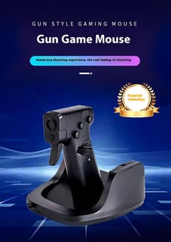 Gun Mouse For Shooting Games (Black)Vertical Gaming Mouse Born for FPS