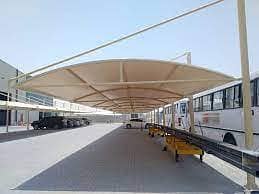 Fiber shade /Parking Shade/ Tensile shade /Car porch/ Fiber Shed 7