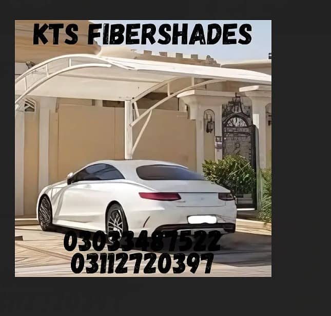 Fiber shade /Parking Shade/ Tensile shade /Car porch/ Fiber Shed 5