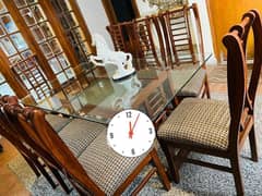 wooden dining table,6chairs dining table,glass top dining table,