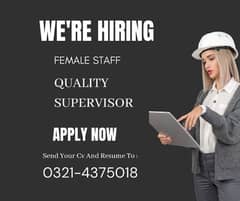 Quality Supervisor | Female Staff | Jobs