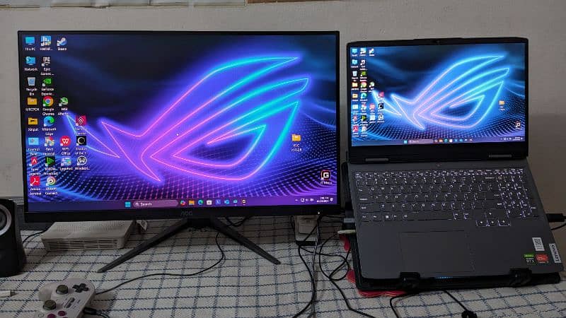 Lenovo LOQ 15" RTX 4050 Ryzen 7 7840 HS + AOC Q27G4 1440p 180 hz 2