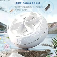 Mini Washing Machine Portable USB Ultrasonic Turbine Washer