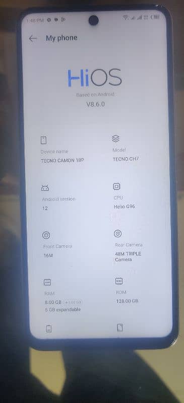 Tecno camon 18P  8/128 GB with Box 8