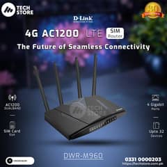 4G LTE SIM Router Dlink AC1200 M960 Official PTA Approved (With box)