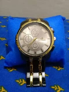 Wristwatch Stylish Gold-Plated for Men