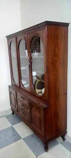 solid wood used showcase for sale