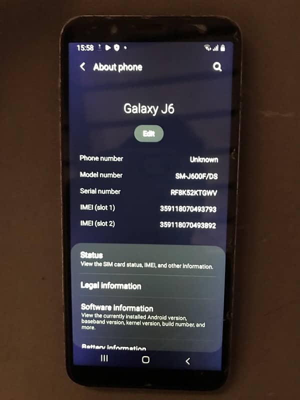 Samsung J6 PTA approved 1