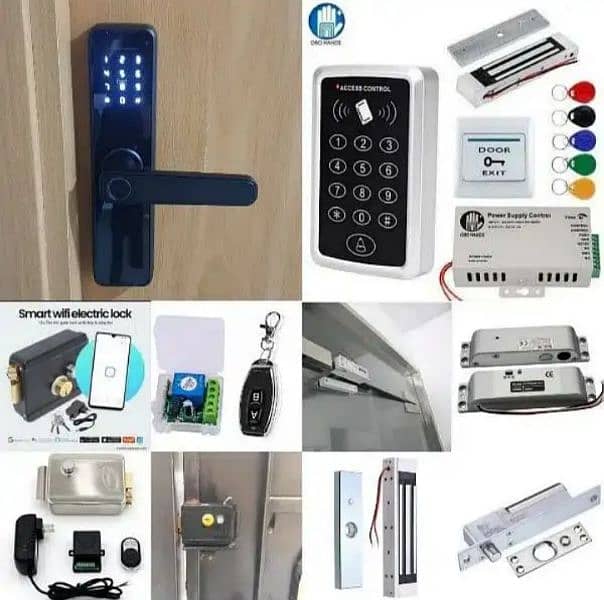 smart fingerprint electric magnetic door lock glass housing lock 0