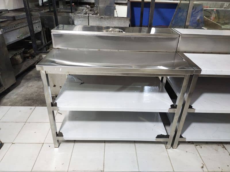 Working Table New Available/Counter/hotplate/fryer/pizza oven/grill 9