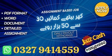 Online Job / Typing job / Assignment Job / Data Entry Job/Online Work