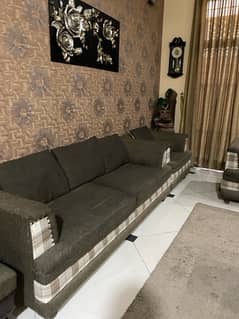 7 seater brown sofa.