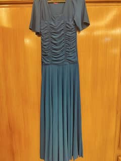 Teal Color Women's Long Gown for Sale