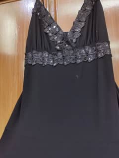 Black Beaded Formal Dress for Sale