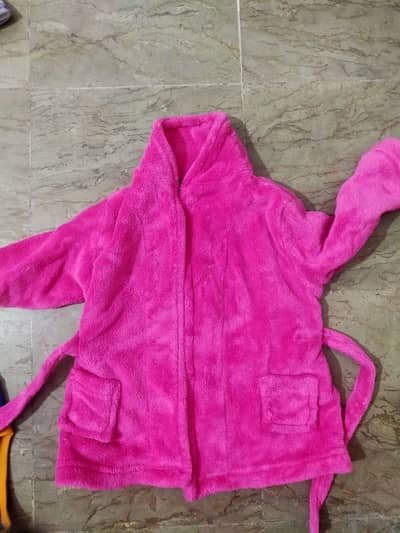 baby bath robe in fleece