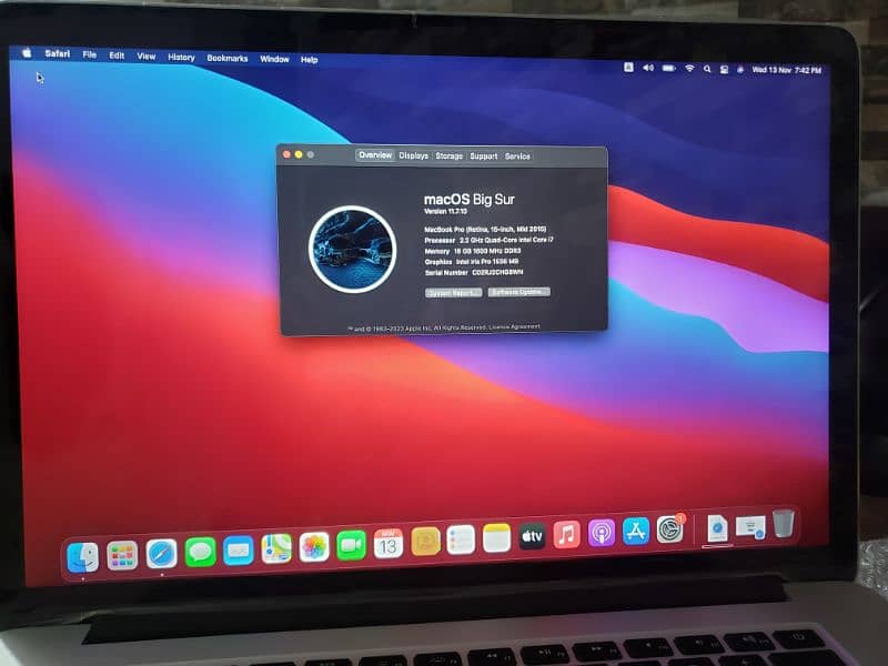 MacBook Pro 2015 , Core i7, 16GB Ram, 256SSD,Condition 10/10 0