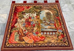 Vintage French Tapestry Home decor wall hanging Bedroom Floral 136x130