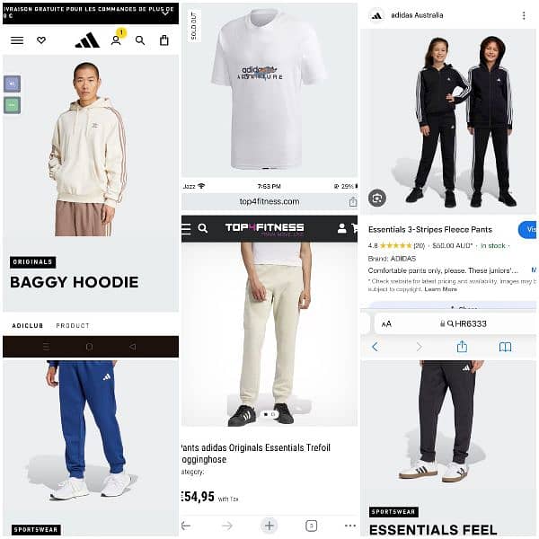 100% original Adidas Tees,Hoodies,Trousers and Sweatshirts 1