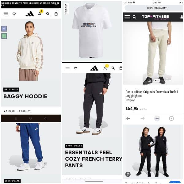 100% original Adidas Tees,Hoodies,Trousers and Sweatshirts 2