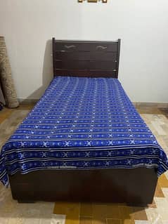 Single Bed ( Wooden) With New Foam