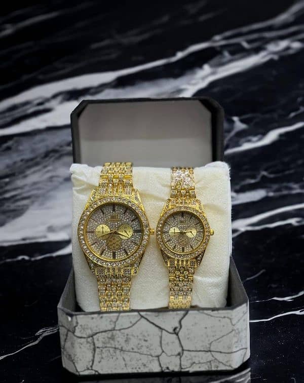 Diamond Stone Couple Watches 3