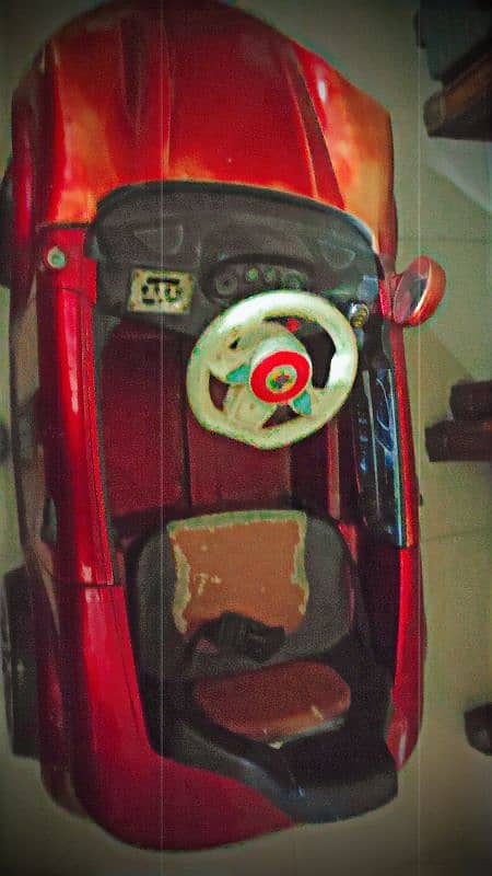 Red colour kids car used selling at best price 2