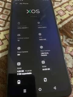 Infinix smart 7 4+3/64 10/10 phone