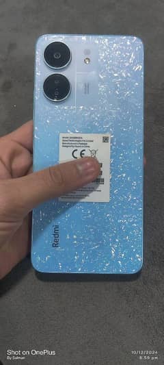 redmi 13c 6/128 10 by 10 complete box