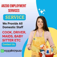 Maid / cook / Helper / chef / Baby sitter / Patent care Job