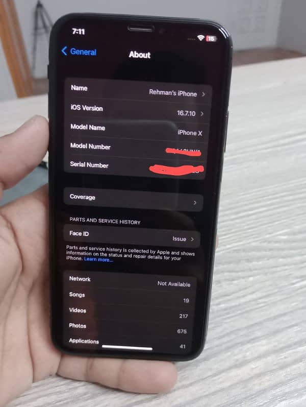 iPhone X 64gb Non PTA Factory Unlock Face id off 9