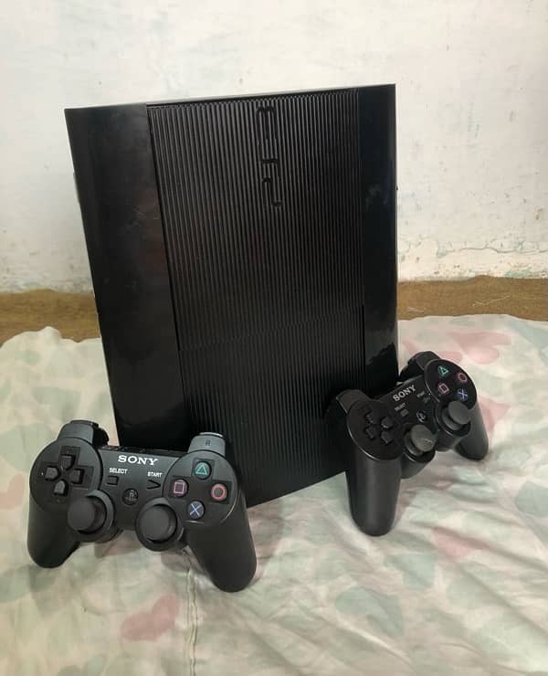 Ps3 Ultra Super Slim 500Gb Jailbroken Edition Console With 2 Controler 0