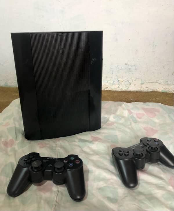 Ps3 Ultra Super Slim 500Gb Jailbroken Edition Console With 2 Controler 1