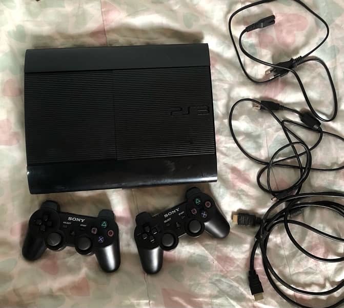 Ps3 Ultra Super Slim 500Gb Jailbroken Edition Console With 2 Controler 3