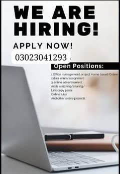 Online Job/Full-Time/Part Time/Home Base Job, Boys and Girls Apply No