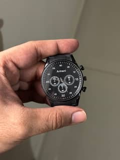 Jet Black Fashionable Watch