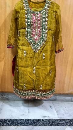 Mehndi suit with Gharara Ready to wear