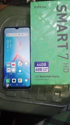 Infinix smart 7HD 10by 10 condition 2 month warranty baqaya he 4/64