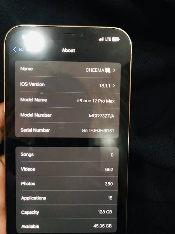 Iphone 12 pro max 128Gb Dual sim pta approved 7