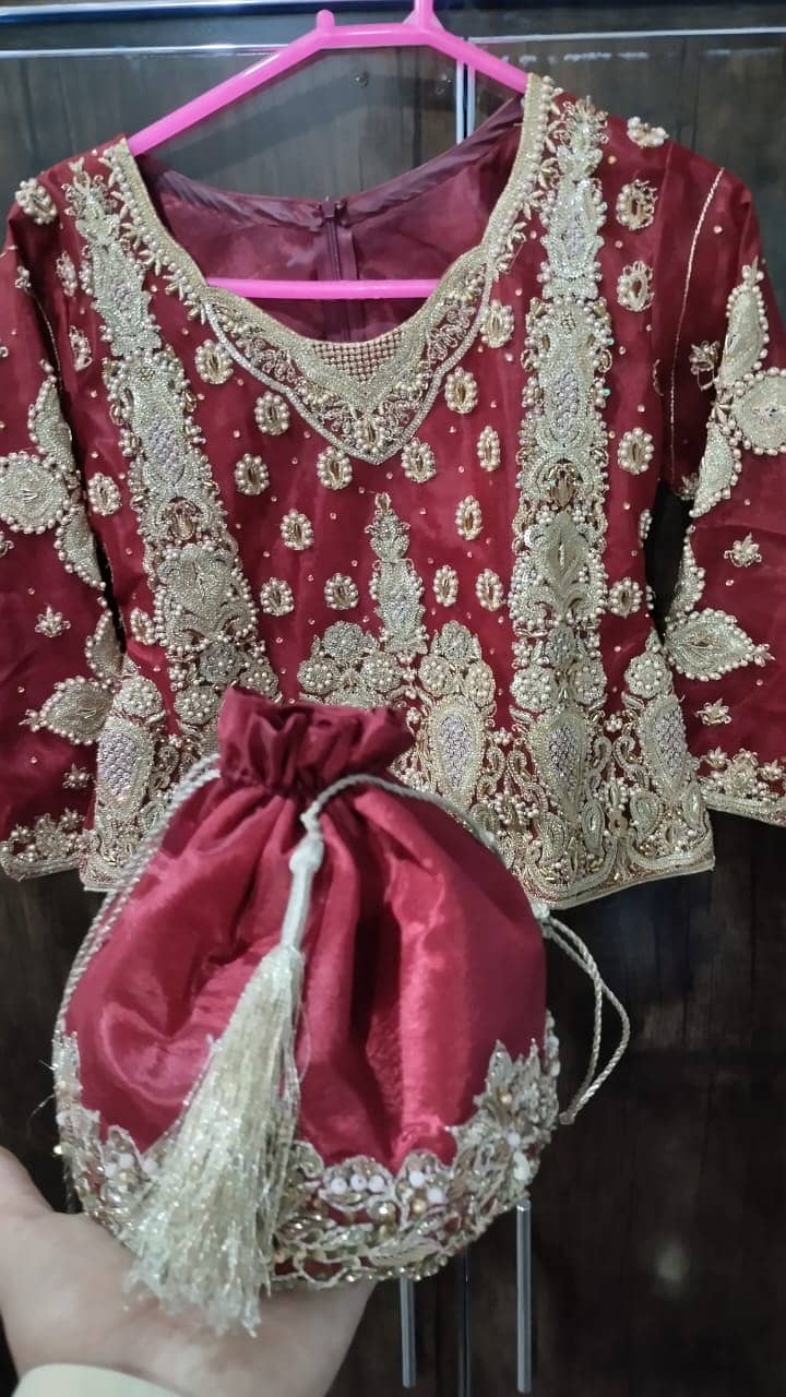 Bridal lehnga kashees dress one time used 6