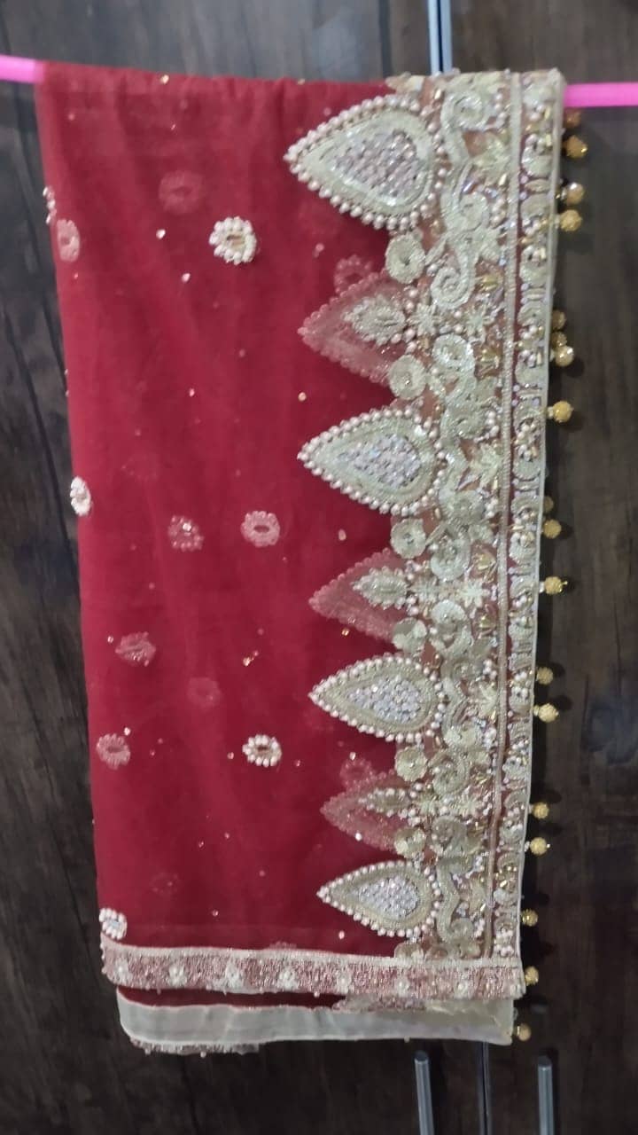 Bridal lehnga kashees dress one time used 7