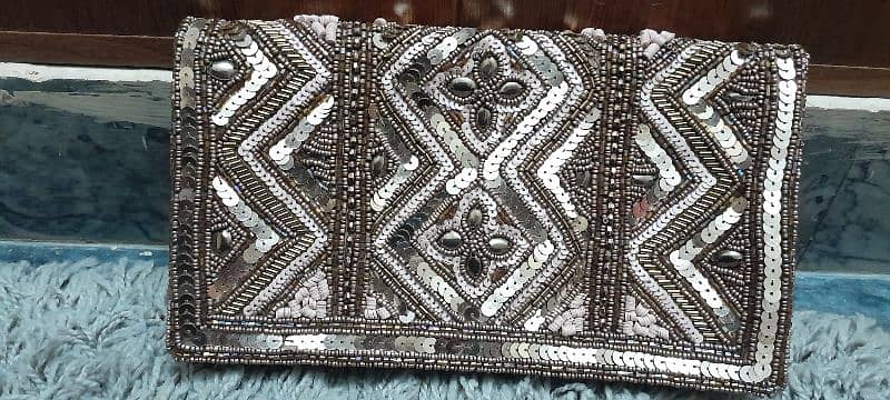 beautiful bag with detail pearl work 0