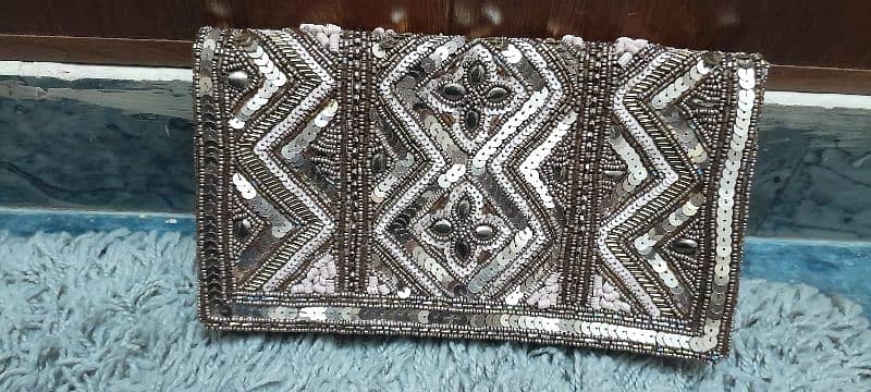 beautiful bag with detail pearl work 1