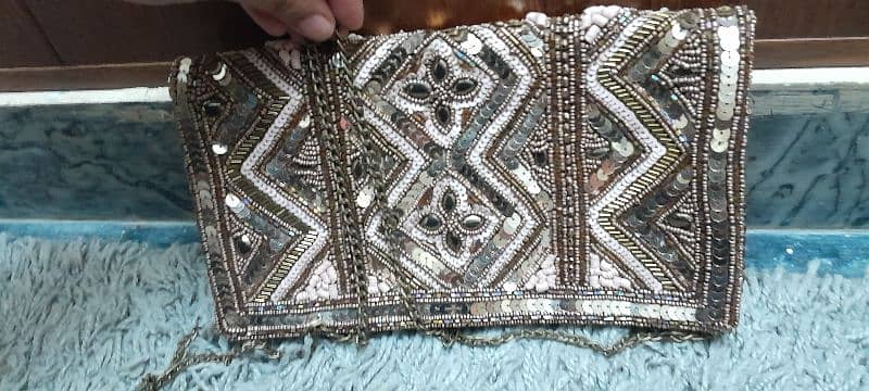 beautiful bag with detail pearl work 4