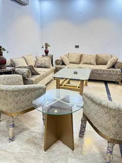 sofa set with 2 coffee chairs