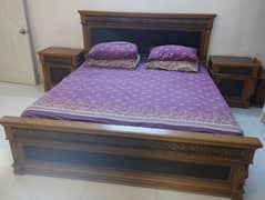 king size bed,side table with dressing table