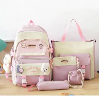 5 Piece New Unique Design Backpack For Girls 4