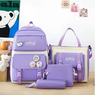 5 Piece New Unique Design Backpack For Girls 11