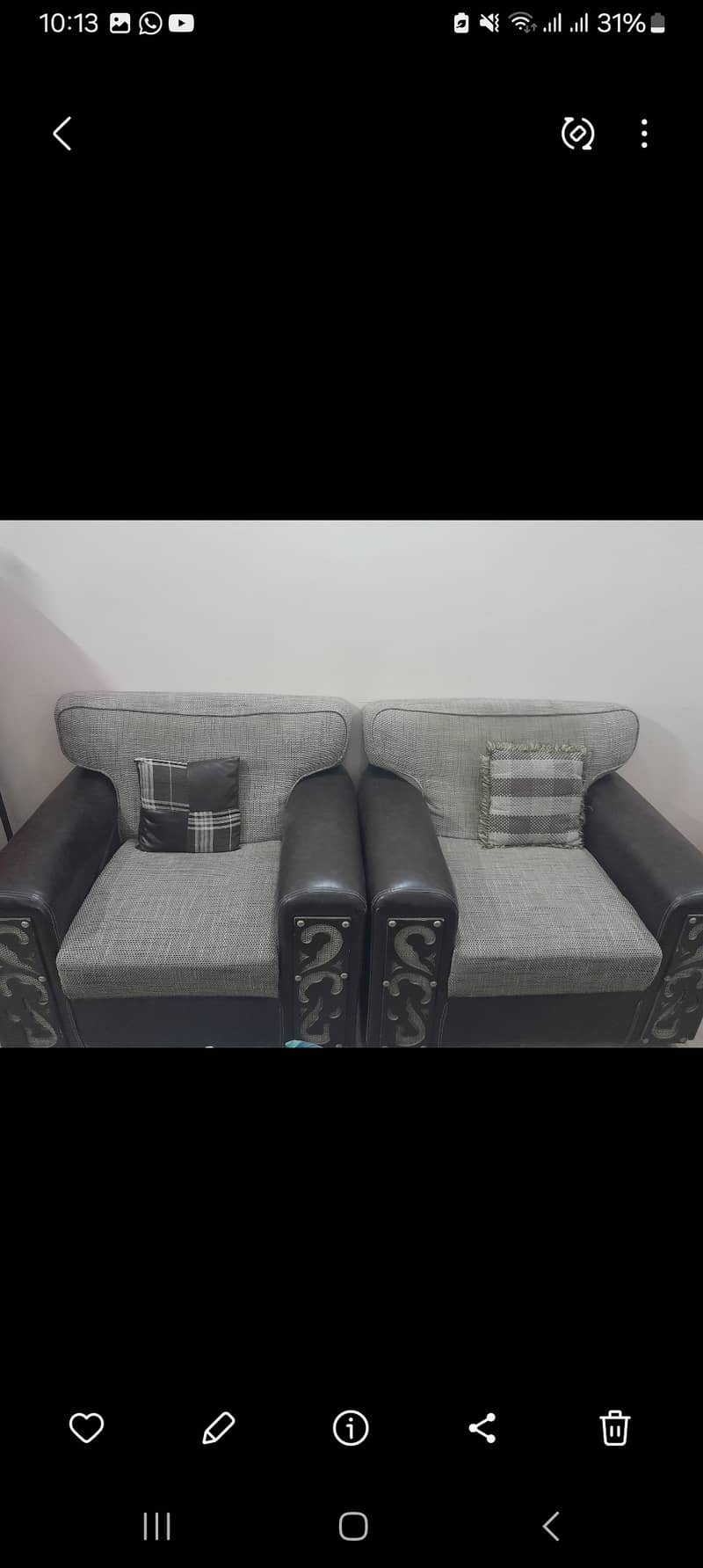 Sofa set 5 seater with seaty 1